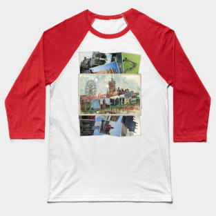 Greetings from Cardiff in Wales Vintage style retro souvenir Baseball T-Shirt